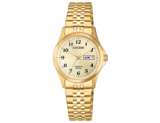 Ladies' Quartz Expansion Band Watch - Stainless Steel, Gold-Tone