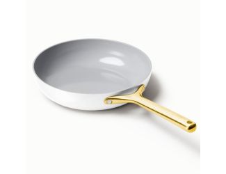 10.5" Iconics Nonstick Ceramic Fry Pan White/Gold