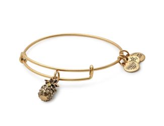 Pineapple Charm Bangle - Rafaelian Gold Finish