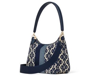 Spade Flower Jacquard Stripe Sam Small Convertible Shoulder Bag - Blue Multi
