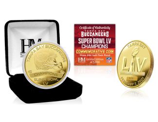 Tampa Bay Buccaneers Super Bowl 55 Champions Gold Mint Coin