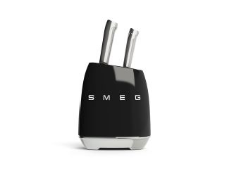 50s Retro-Style 7pc Knife Block Set Black
