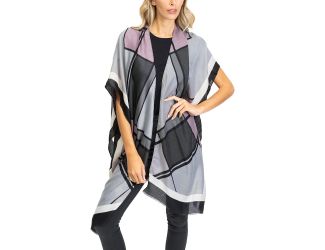 Square Print Kimono