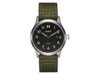 Men's Field II Forest Green Nylon Strap Watch Black Dial