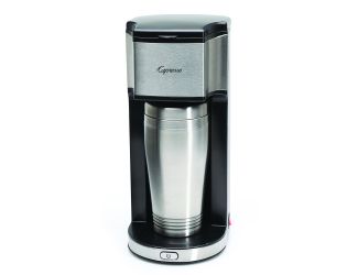 On-the-Go Personal Coffee Maker with 16 oz. double insulated S/S travel mug