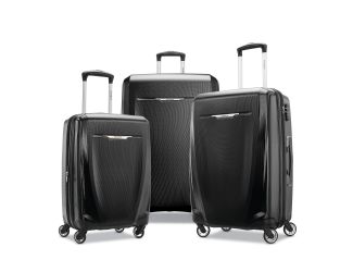 Winfield 3 DLX Three Piece Hardside Spinner Set (20/25/28) - Black