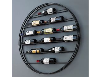12-Bottle Label View Wall Wine Rack