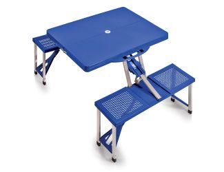Folding Picnic Table w/ Seats Blue