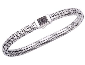 Unisex 7.5" Black Sapphire Bracelet