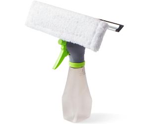 Glass Cleaner Spray Bottle with Built-in Squeegee