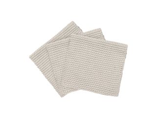 Knitted Dish Cloths - Set of 3 - Cotton