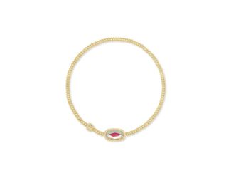 Grayson Gold Stretch Bracelet in Dichroic Glass