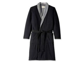 Mens Robinson Robe-Black Heather-MD/LG