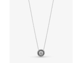 Sparkling Double Halo Collier Necklace