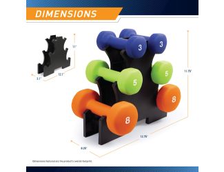 Marcy 32 lb. Neoprene Dumbbell Set with Rack