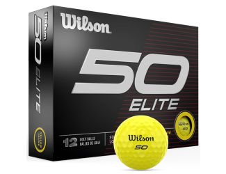 Wilson Fifty Elite Yellow Golf Balls - 1 Dozen
