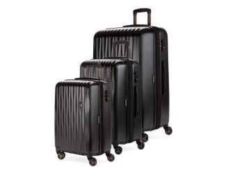 7272 Energie 3pc Expandable Hardside Spinner Set Black