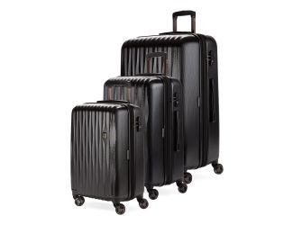 7272 Energie 3pc Expandable Hardside Spinner Set Black