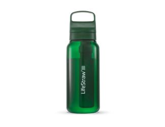 LifeStraw Go 1L Water Filter Bottle w/ Tritan Renew Terrace Green