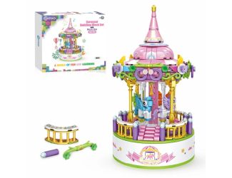BK02 Carousel Building Block Set with Music Box - 488 PCS