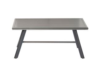 All-Weather Commercial-Grade Aluminum Slat-Top Coffee Table