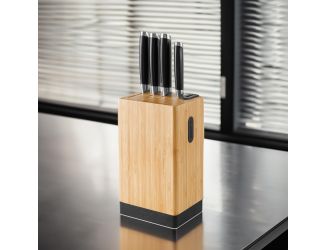 Leo Graphite 5Pc Forged Stainless Steel Cutlery Set With Knife Block
