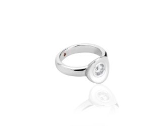 Volcan Diamond Round Ring, Size 6.5