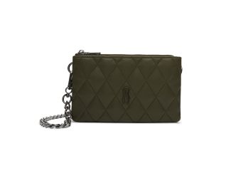 BDOLE Double Zip Quilted Crossbody - Olive