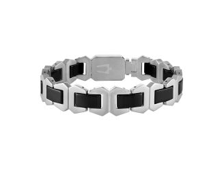 Icon Steel & Ceramic Large Bracelet