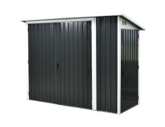 3.6-Ft. x 8-Ft. x 5.75-Ft. Galvanized Steel 2-In-1 Multi-Use Shed with Separated Storage Compartment