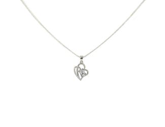 Double Sterling Silver Heart Necklace