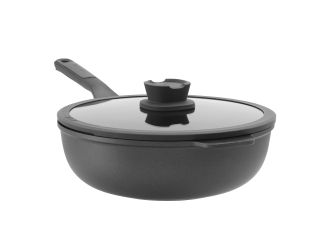 Leo Stone+ Ceramic Non-Stick Recycled Cast Aluminum 9.5"Covered 4.6Qt. Wok