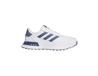 Adidas S2G 24 Leather Spikeless Golf Shoes - White/Collegiate Navy/Silver Met/13 Medium