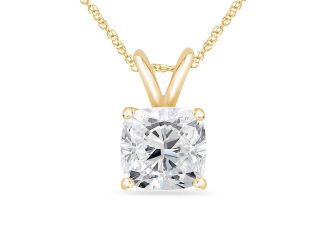 Cushion shaped Pendant w/Chain Size 1.00ct