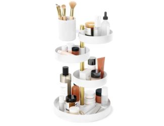 Pirouette Accessory Organizer Wht/Brass