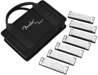 Fender Blues Deluxe Harmonicas 7-Pack with Case