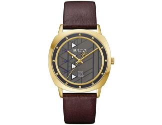 Men's Brown Leather Strap with Gray Dial