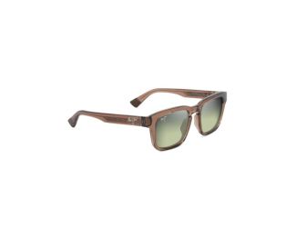 Maluhia Polarized Sunglasses Shiny Light Brown Frame Maui HT Lens