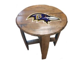 Baltimore Ravens Oak Barrel Table