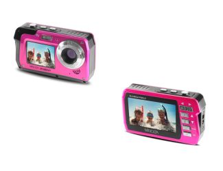 48MP Dual Screen Waterproof Digital Camera (Pink)