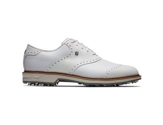 FootJoy DJ Premiere Wilcox Men's Cleated Golf Shoes - White/9 Medium