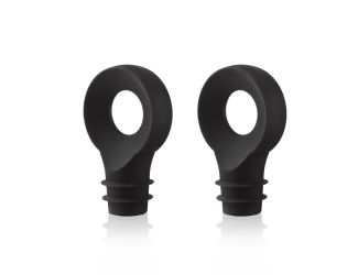Vacu Vin Bottle Stopper Set of 2 - Black