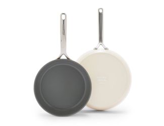 GP5 Colors 2pc Ceramic Nonstick Fry Pan Set Cloud Cream