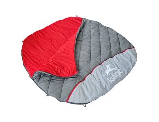 Canyon Puffer Pup Sack 40" Pet Sleeping Bag Charcoal/Red