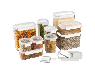 22pc Pantry Airtight Food Storage Set Snow