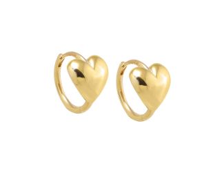 Solid Heart Huggie Earring