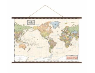 Antique World Canvas Map