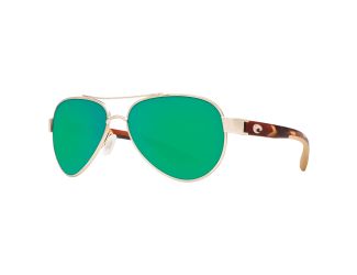 Loreto Polarized Sunglasses - Rose Gold/Green Mirror