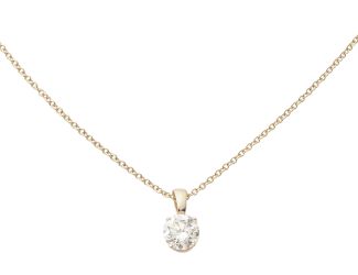 14k Yellow Gold Diamond Necklace .33ct