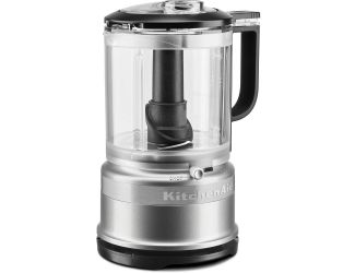 5-Cup Food Chopper with Multi-Purpose Blade and Whisk Accessory, Contour Silver